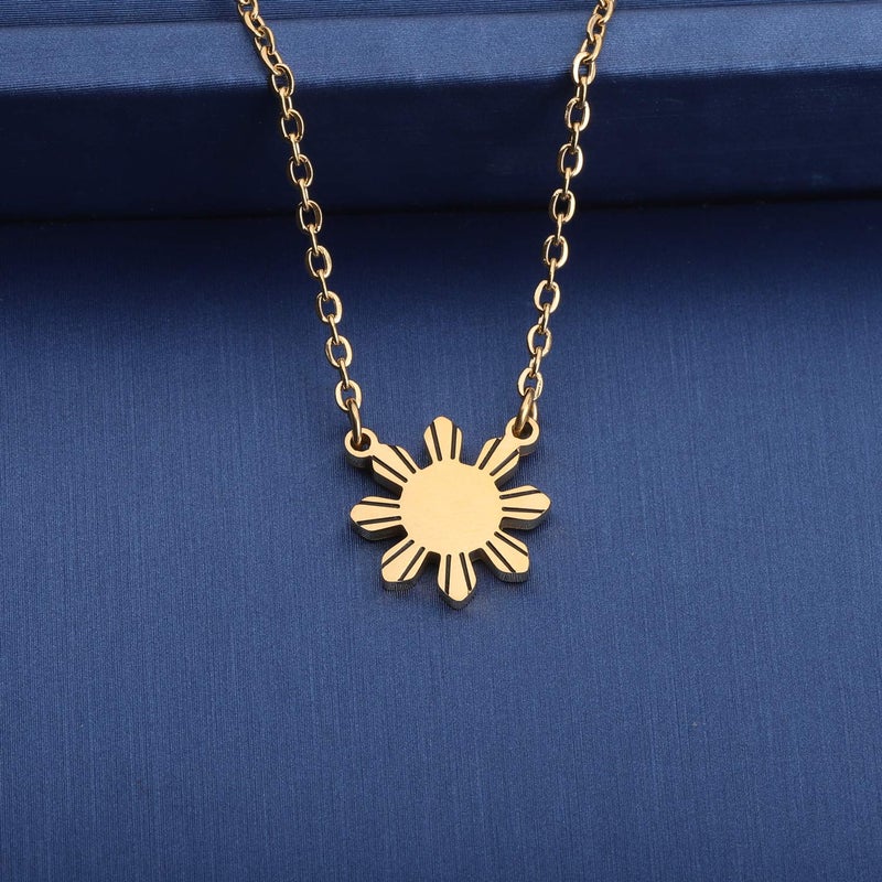 MYOSPARK Philippines Sun Necklace - Star Necklace, Philippine Pride Jewelry Gift For Filipino - Image 2
